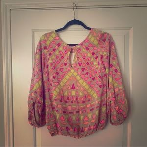 Neon color blouse